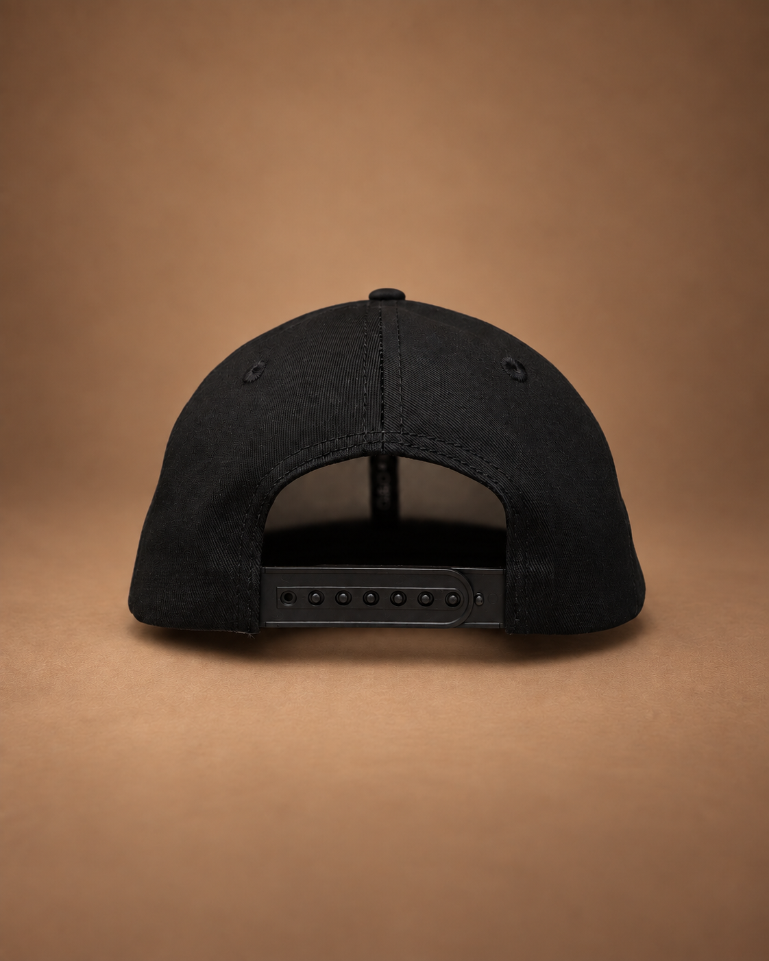 Adjustable snapback on black GOD F1RST embroidered baseball cap