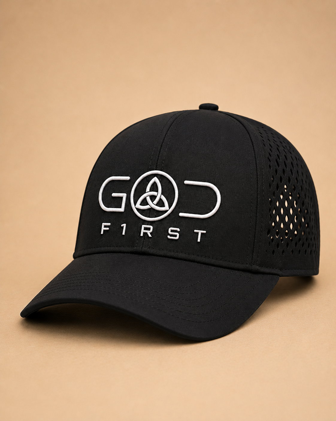 GOD F1RST Black Snapback