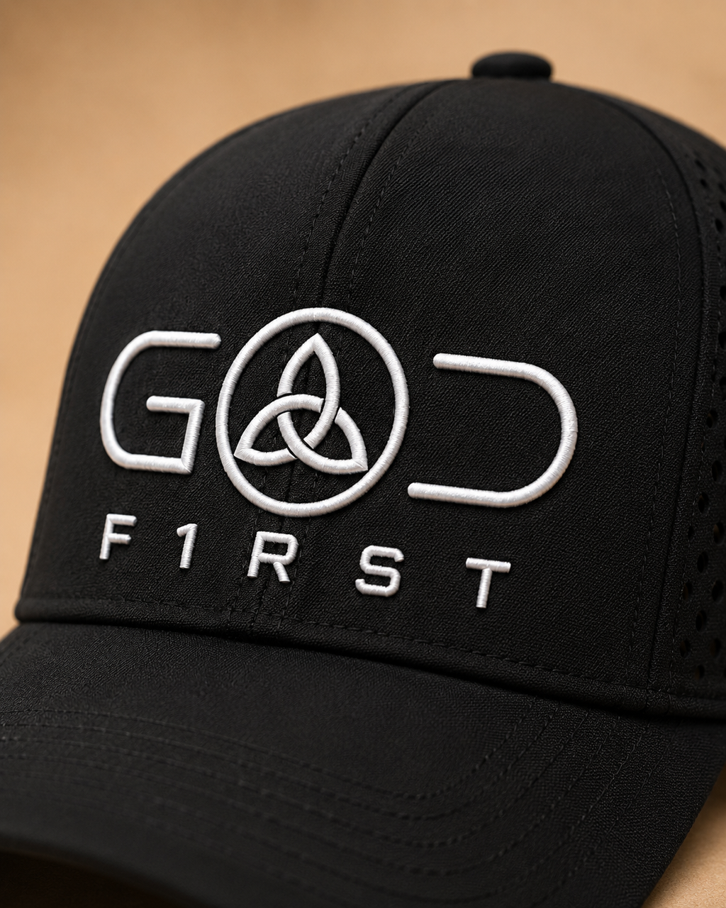 GOD F1RST Black Snapback