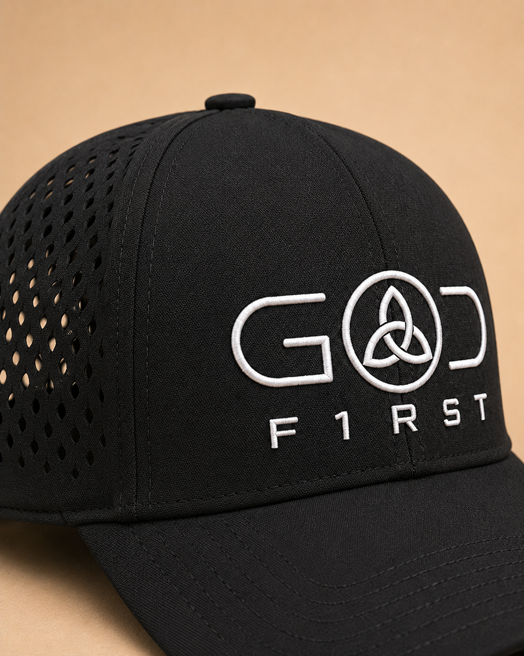 GOD F1RST Black Snapback