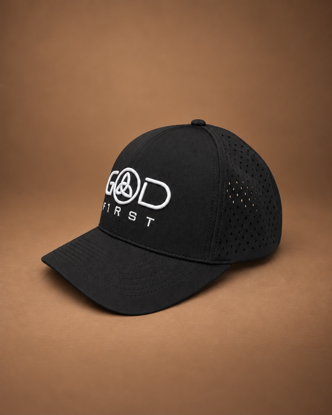 GOD F1RST performance cap with laser-cut ventilation holes