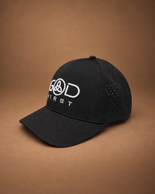 GOD F1RST performance cap with laser-cut ventilation holes